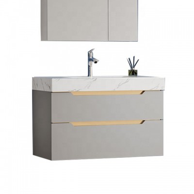 Manufacturer customized high end marble modern bathroom vanity