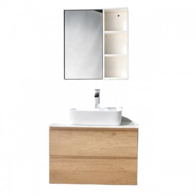 Wholesale single sink european style bathroom vanity with mirror cabinet