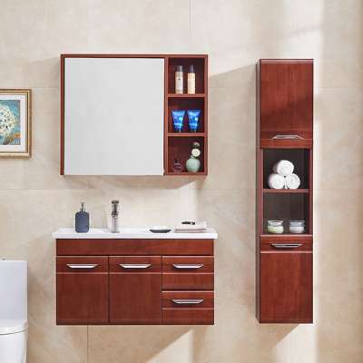 Wholesale wall hung solid wood modern wall hung vanity