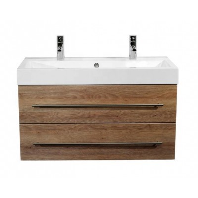 Hot sale modern bathroom vanity with double bamboo and drawers