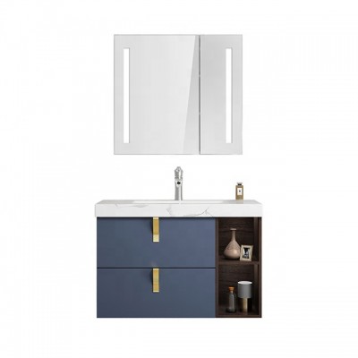 2020 special offer new design European wall-mounted blue simple washbasin modern bathroom vanity