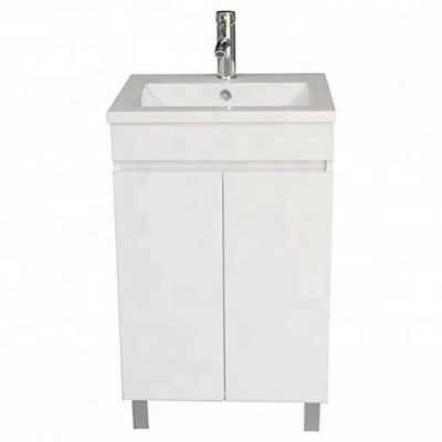 Chinese factory customized white single modern bathroom vanity